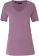 T-Shirt mit tiefem V-Ausschnitt mit Bio-Baumwolle, bonprix