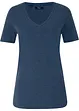 T-Shirt mit tiefem V-Ausschnitt mit Bio-Baumwolle, bonprix