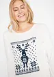 Baumwoll-Langarmshirt mit Weihnachtsmotiv, bonprix