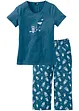 Capri Pyjama mit kurzen Ärmeln, bonprix