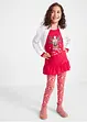 Weihnachtliches Mädchen Shirt + Leggings (2-tlg. Set), bonprix