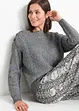 Pull oversize à boutons, bonprix