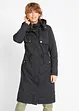 Langer Trenchcoat mit Kapuze, tailliert,  leicht wattiert, bonprix