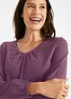 Langarmshirt mit Gummizug aus reiner Baumwolle, bonprix