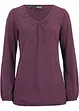 Langarmshirt mit Gummizug aus reiner Baumwolle, bonprix