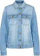 Veste en jean à empiècement latéral côtelé, bonprix