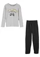 Pyjama mit weicher Baumwolle (2-tlg. Set), bonprix