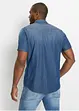 Chemise manches courtes slim en jean, 100% coton, bonprix