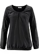 Langarmshirt mit Gummizug aus reiner Baumwolle, bonprix