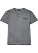 Henleyshirt, Kurzarm in gewaschener Optik aus reiner Baumwolle, bonprix