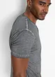 Henleyshirt, Kurzarm in gewaschener Optik aus reiner Baumwolle, bonprix