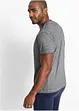 Henleyshirt, Kurzarm in gewaschener Optik aus reiner Baumwolle, bonprix