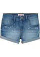 Mädchen Jeans-Shorts mit Perlen, bonprix