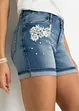 Jeansshorts Mid Waist mit Verzierung, bonprix