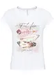 T-Shirt mit Federdruck, bonprix