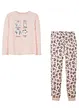 Mädchen Pyjama (2-tlg. Set) mit Bio-Baumwolle, bonprix