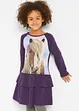 Mädchen Jerseykleid mit Volants mit Bio-Baumwolle, bonprix