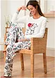 Pyjama mit Flanellapplikation, bonprix