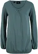 Langarmshirt mit Gummizug aus reiner Baumwolle, bonprix