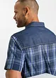 Kurzarmhemd mit Denimbesatz, bonprix