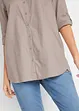 Bluse mit Leinen, 3/4 Arm, bonprix