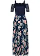 Robe en crêpe avec dentelle et imprimé floral, bpc selection