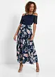 Robe en crêpe avec dentelle et imprimé floral, bpc selection