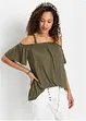 Cold-Shoulder-Shirt mit Spitzenborte, bonprix