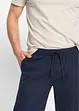 Regular Fit Chino-Schlupfhose mit Leinenanteil, Straight, bonprix