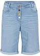 Jeans Bermuda Mid Waist mit Stickerei und Bequembund, bonprix