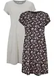 Shirtkleid mit seitlichen Schlitzen aus reiner Baumwolle (2er Pack), bonprix