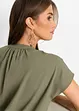 Kurzarm-Bluse mit verdeckter Knopfleiste, bonprix