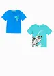 Jungen T-Shirt aus Bio Baumwolle (2er Pack), bonprix