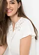 Henleyshirt mit Spitze, bonprix