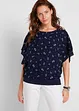 Georgette-Bluse, kurzarm, bonprix