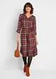 Kariertes Midi-Blusenkleid mit Bindeband, bpc bonprix collection