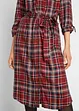 Kariertes Midi-Blusenkleid mit Bindeband, bpc bonprix collection