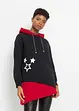 Sweatshirt mit Kapuze und asymmetrischem Saum, bonprix