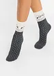 Thermo Socken mit Bio-Baumwolle und Grußkarte (3er Pack), bonprix