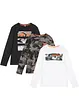 Langarmshirt aus reiner Baumwolle (3er-Pack), bonprix