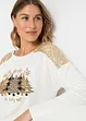 Oversize-Shirt mit Weihnachtsmotiv und schönen Pailletten, BODYFLIRT boutique