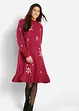 Strickkleid mit Schneeflocken-Print, bonprix