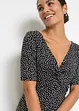 Robe en jersey imprimé avec drapé, bonprix