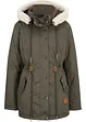 Wattierter Parka mit Fellimitat-Besatz, bonprix