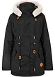 Wattierter Parka mit Fellimitat-Besatz, bonprix