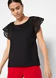 T-shirt à broderies anglaises, bonprix