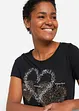 Shirt mit Herzdruck aus Bio-Baumwolle, bonprix