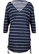 T-shirt long de plage à capuche en viscose, bonprix
