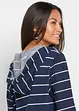 T-shirt long de plage à capuche en viscose, bonprix