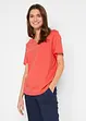 Lot de 5 T-shirts longs amples à col en V, manches courtes, bonprix